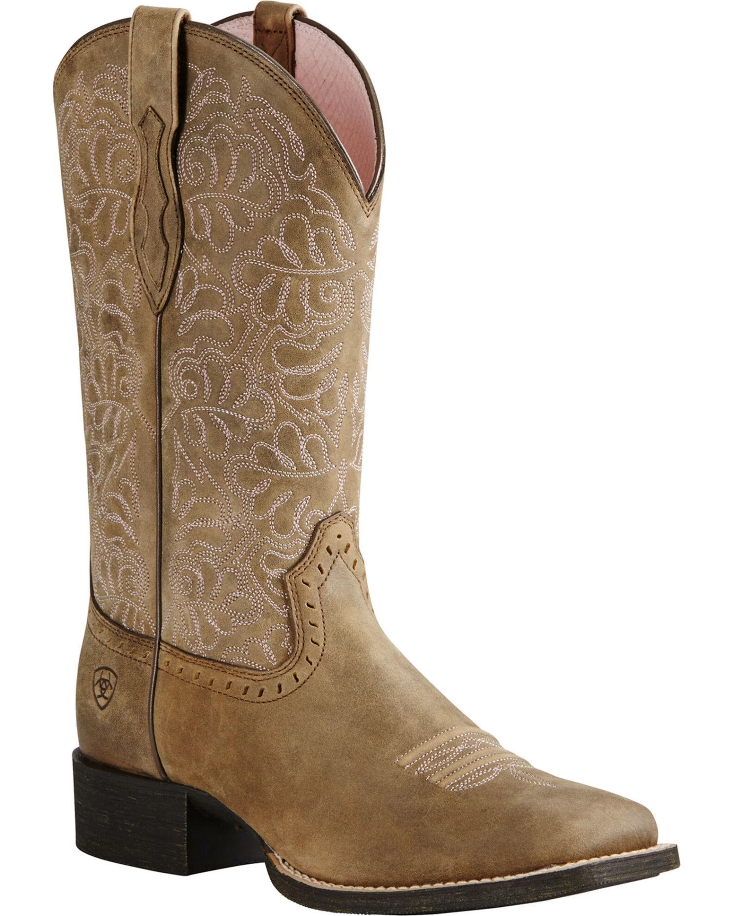 Ariat Women's Rich Brown Round Up Remuda Western Boots - Square Toe 4 Ariat Women's Rich Brown Round Up Remuda Western Boots - Square Toe - Image 2