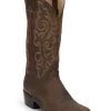 Justin Men's Leather Western Boots - Medium Toe