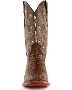 Ferrini Men's Caiman Croc Print Western Boots - Broad Square Toe -Best Cowboy Boot Store 036G45 36 P4