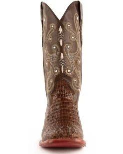 Ferrini Men's Caiman Croc Print Western Boots - Broad Square Toe -Best Cowboy Boot Store 036G45 7059 P4