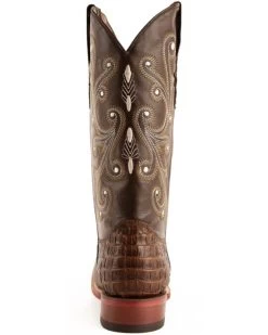 Ferrini Men's Caiman Croc Print Western Boots - Broad Square Toe -Best Cowboy Boot Store 036G45 7059 P5