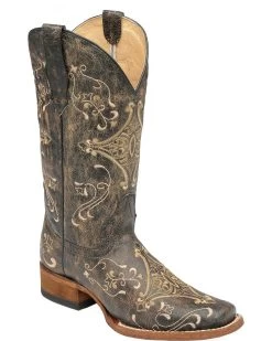 Circle G Women's Diamond Embroidered Western Boots