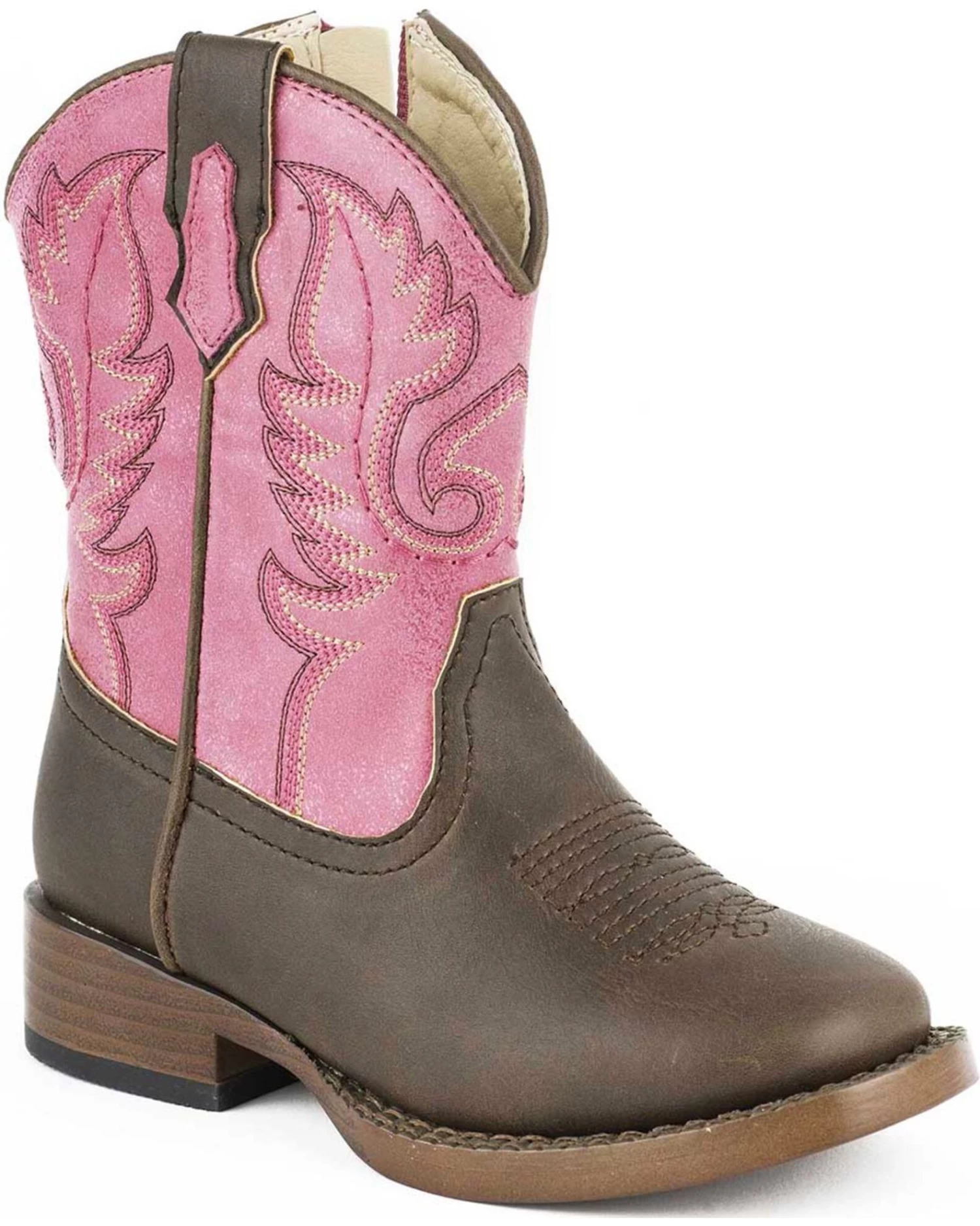 Roper Toddler Girls' Leather Western Boots - Square Toe 3 Roper Toddler Girls' Leather Western Boots - Square Toe