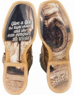 Tin Haul Women's Conquer The World Western Boots - Broad Square Toe 7 Tin Haul Women's Conquer The World Western Boots - Broad Square Toe -Best Cowboy Boot Store 04537H 22 D2