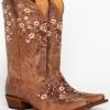 Shyanne Women's Maisie Floral Embroidered Western Leather Boots - Snip Toe -Best Cowboy Boot Store 04542N 41 P1