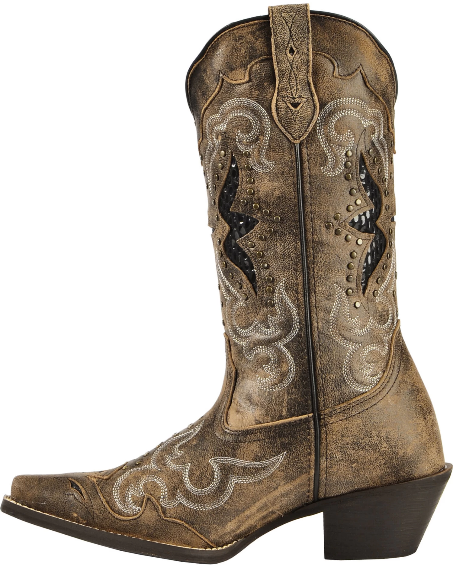 Laredo Women's Lucretia Studded Snake Inlay Western Boots - Snip Toe 5 Laredo Women's Lucretia Studded Snake Inlay Western Boots - Snip Toe - Image 3