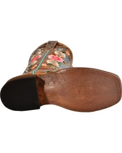 Macie Bean Women's Rose Garden Western Boots - Broad Square Toe -Best Cowboy Boot Store 0458M2 D2 BM