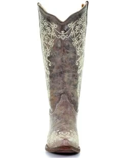 Corral Women's Crater With Bone Embroidery Western Boots - Snip Toe 12 Corral Women's Crater With Bone Embroidery Western Boots - Snip Toe -Best Cowboy Boot Store 045S76 41 FT