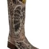 Corral Women's Sequin Wing & Cross Inlay Western Boots - Square Toe -Best Cowboy Boot Store 045U62 89 P1