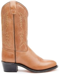 Old West Little Girls' Corona Calfskin Western Boots - Round Toe -Best Cowboy Boot Store 053383 7049 P2