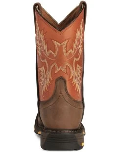 Ariat Boys' Earth Workhog Western Boots - Broad Square Toe -Best Cowboy Boot Store 053711 B8 BK