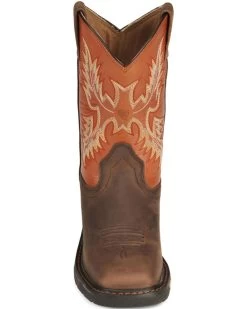Ariat Boys' Earth Workhog Western Boots - Broad Square Toe -Best Cowboy Boot Store 053711 B8 FT