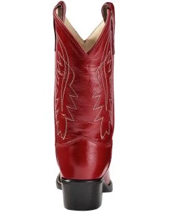 Old West Girls' Red Leather Western Boots - Pointed Toe 15 Old West Girls' Red Leather Western Boots - Pointed Toe -Best Cowboy Boot Store 053C67 70 BK
