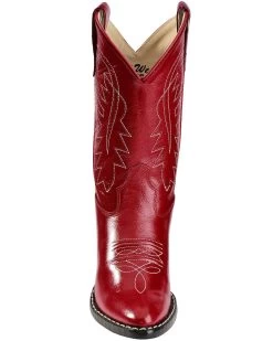 Old West Girls' Red Leather Western Boots - Pointed Toe 12 Old West Girls' Red Leather Western Boots - Pointed Toe -Best Cowboy Boot Store 053C67 70 FT