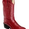 Old West Girls' Red Leather Western Boots - Pointed Toe 1 Old West Girls' Red Leather Western Boots - Pointed Toe -Best Cowboy Boot Store 053C67 70 P1