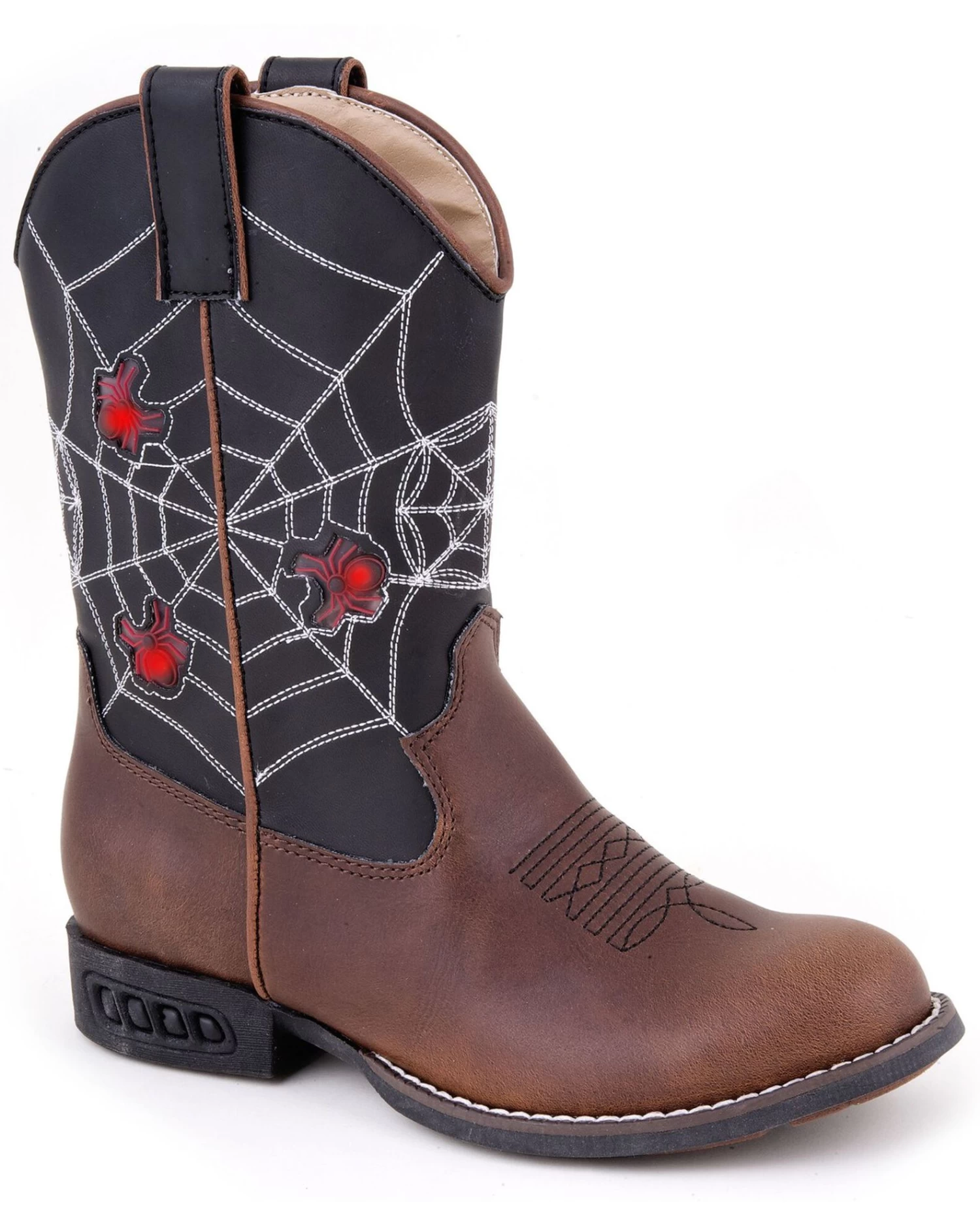 Roper Kid's Light Up Spider Web Western Boots 3 Roper Kid's Light Up Spider Web Western Boots