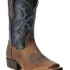 Ariat Boys' Tombstone Western Boots - Broad Square Toe -Best Cowboy Boot Store 053D31 B8 P1