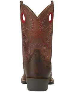 Ariat Boys' Rough Stock Western Boots - Square Toe -Best Cowboy Boot Store 053F36 41 BK