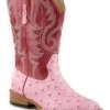 Roper Girls' Ostrich Print Western Boots - Square Toe -Best Cowboy Boot Store 053F92 63 P1