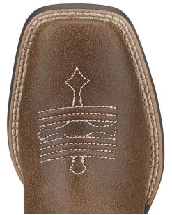 Ariat Girls' Tombstone Western Boots - Broad Square Toe -Best Cowboy Boot Store 053H95 ZS TP