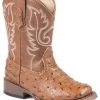 Roper Toddler Boys' Ostrich Print Western Boots - Square Toe 1 Roper Toddler Boys' Ostrich Print Western Boots - Square Toe -Best Cowboy Boot Store 053K59 22 P1