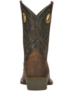 Ariat Boys' Roughstock Western Boots - Square Toe -Best Cowboy Boot Store 053L88 41 BK