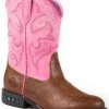 Roper Little Girls' Light-Up Western Boots - Round Toe  