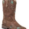 Roper Girls' Vintage Crystal Western Boots - Square Toe