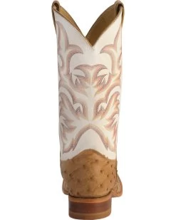 Justin Men's AQHA Remuda Full Quill Ostrich Exotic Boots -Best Cowboy Boot Store 066710 22 BK