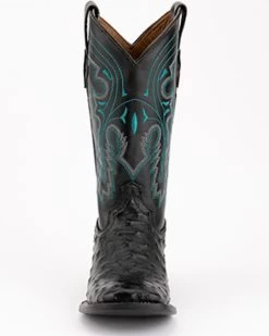 Ferrini Men's Full-Quill Ostrich Embroidered Western Boots - Broad Square Toe -Best Cowboy Boot Store 066845 89 P4