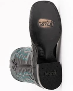 Ferrini Men's Full-Quill Ostrich Embroidered Western Boots - Broad Square Toe -Best Cowboy Boot Store 066845 89 P7