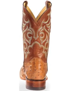 Justin Men's Full Quill Ostrich Western Boots -Best Cowboy Boot Store 066A49 38 BK