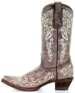 Corral Girls' Scroll Embroidery Western Boots -Best Cowboy Boot Store 2000108611 200 LT