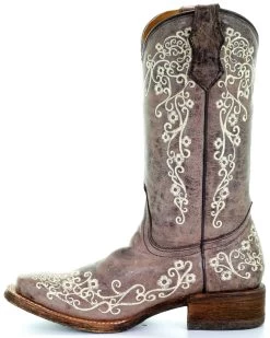 Corral Kids' Embroidered Square Toe Western Boots 11 Corral Kids' Embroidered Square Toe Western Boots -Best Cowboy Boot Store 2000206394 200 LT