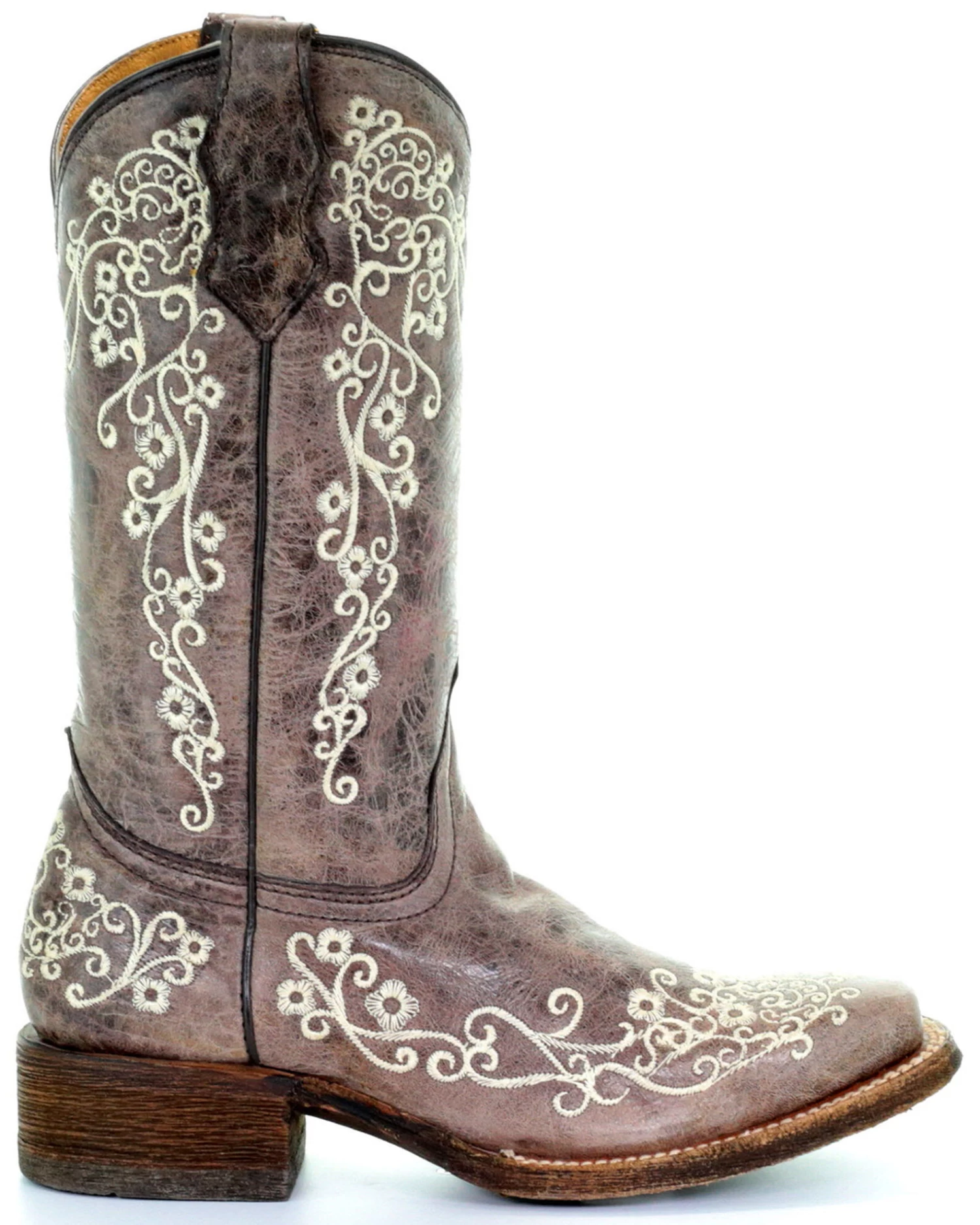Corral Kids' Embroidered Square Toe Western Boots 4 Corral Kids' Embroidered Square Toe Western Boots - Image 2