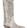 Corral Women's White Glitter Inlay Western Boots -Best Cowboy Boot Store 2000213128 100 P1