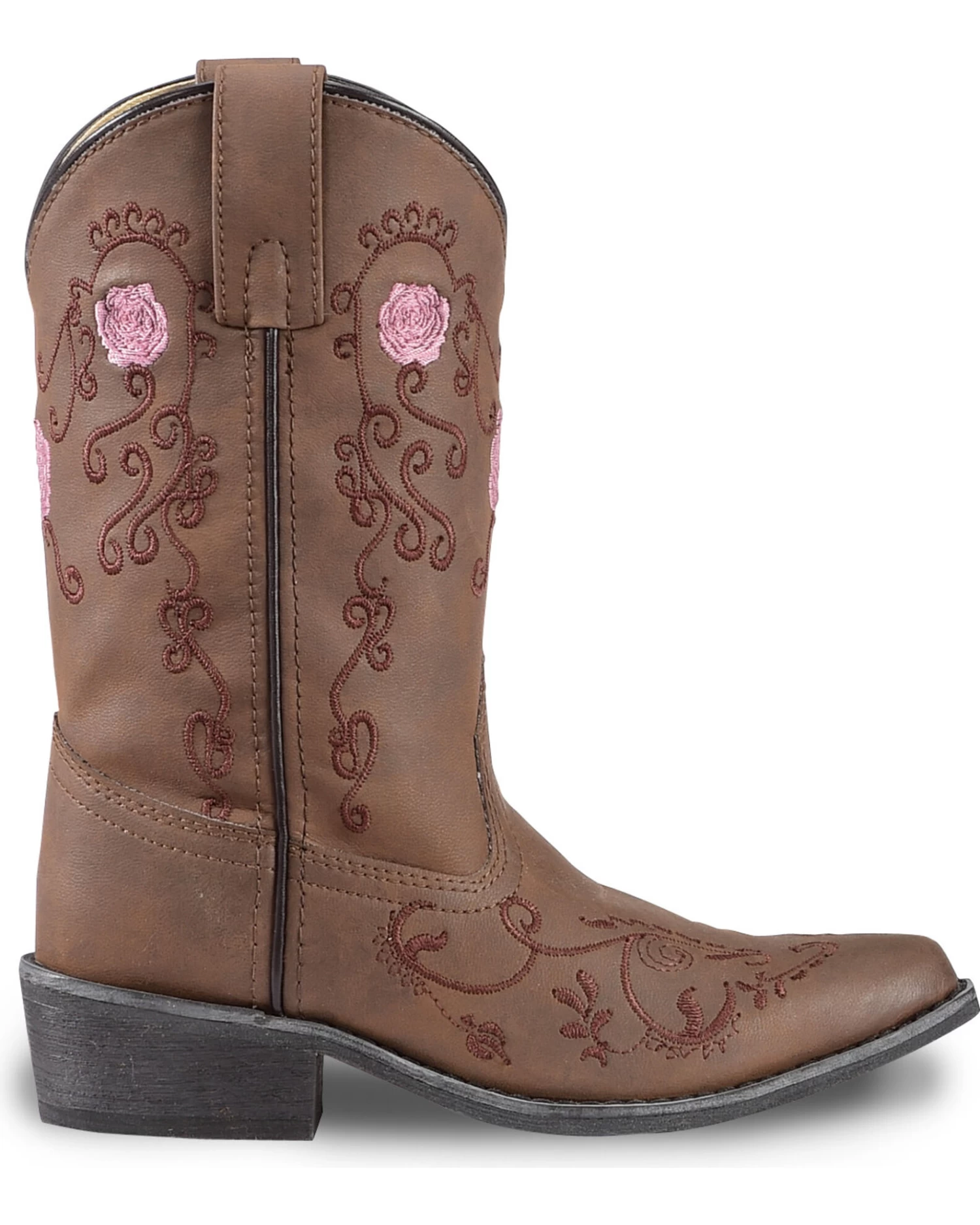 Shyanne Girls' Floral Embroidered Western Boots - Pointed Toe 4 Shyanne Girls' Floral Embroidered Western Boots - Pointed Toe - Image 2
