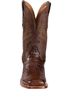 El Dorado Men's Handmade Caiman Belly Stockman Boots - Broad Square Toe 12 El Dorado Men's Handmade Caiman Belly Stockman Boots - Broad Square Toe -Best Cowboy Boot Store 2000221946 221 FT
