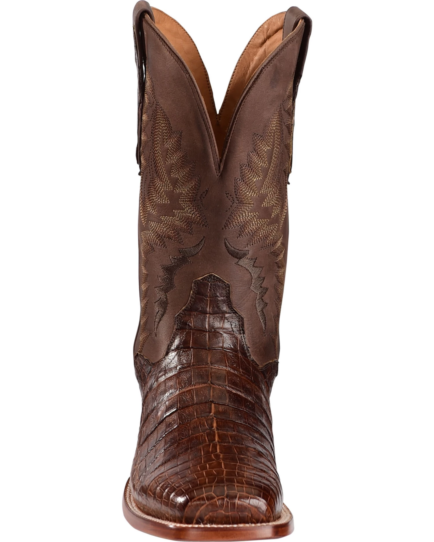 El Dorado Men's Handmade Caiman Belly Stockman Boots - Broad Square Toe 6 El Dorado Men's Handmade Caiman Belly Stockman Boots - Broad Square Toe - Image 4