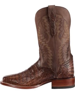 El Dorado Men's Handmade Caiman Belly Stockman Boots - Broad Square Toe 11 El Dorado Men's Handmade Caiman Belly Stockman Boots - Broad Square Toe -Best Cowboy Boot Store 2000221946 221 LT
