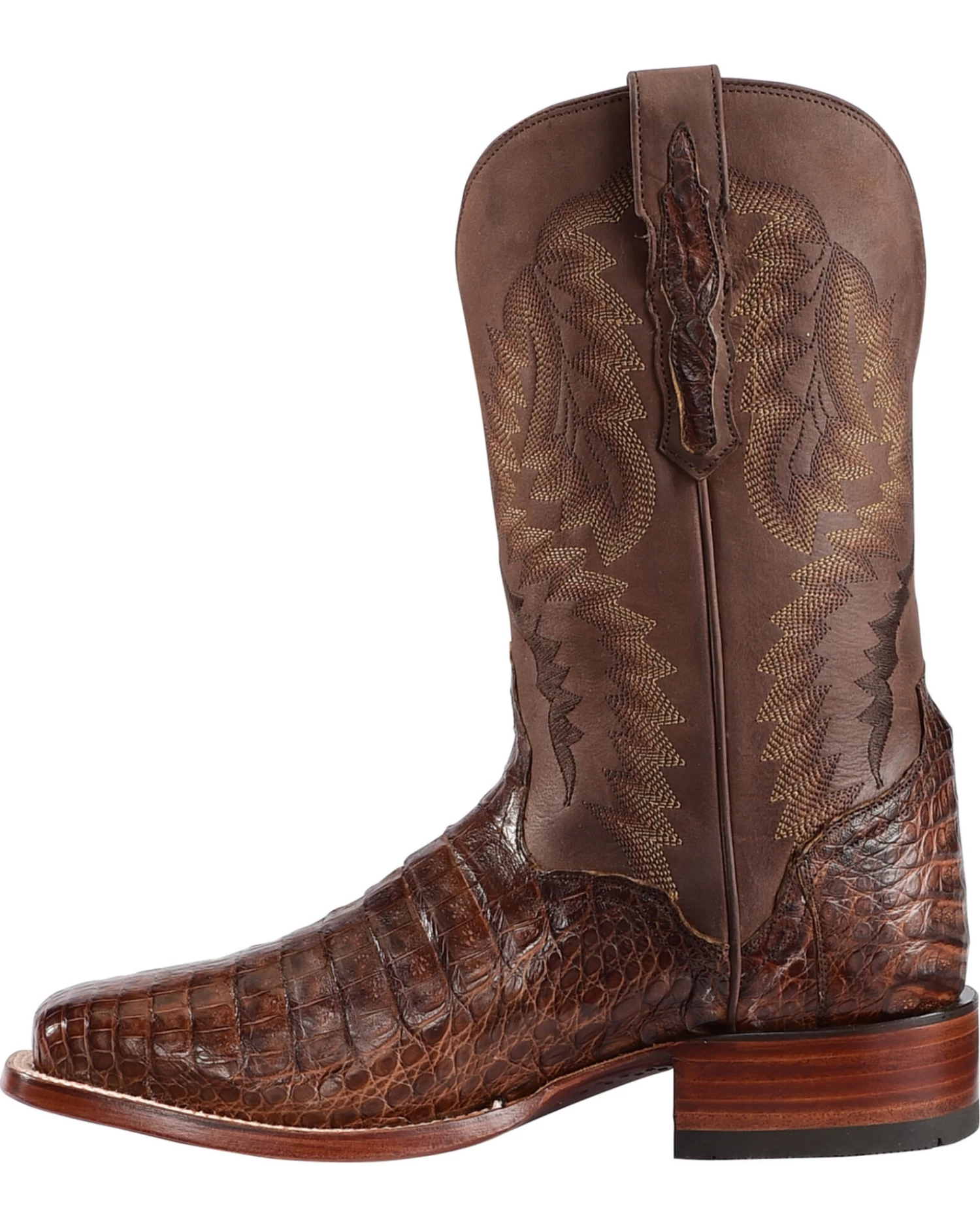 El Dorado Men's Handmade Caiman Belly Stockman Boots - Broad Square Toe 5 El Dorado Men's Handmade Caiman Belly Stockman Boots - Broad Square Toe - Image 3
