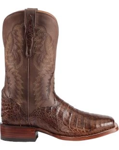 El Dorado Men's Handmade Caiman Belly Stockman Boots - Broad Square Toe 10 El Dorado Men's Handmade Caiman Belly Stockman Boots - Broad Square Toe -Best Cowboy Boot Store 2000221946 221 RT