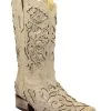 Corral Women's White Glitter & Crystals Western Boots - Square Toe