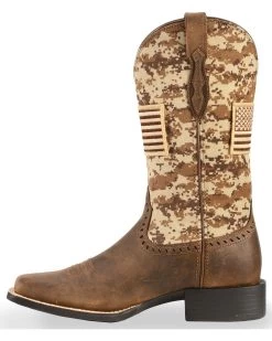 Ariat Women's Round Up Patriot Western Performance Boots - Broad Square Toe -Best Cowboy Boot Store 2000225468 200 LT