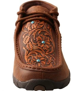 Twisted X Women's Brown Tooled Flowers Driving Moccasins - Moc Toe 11 Twisted X Women's Brown Tooled Flowers Driving Moccasins - Moc Toe -Best Cowboy Boot Store 2000226799 200 FT