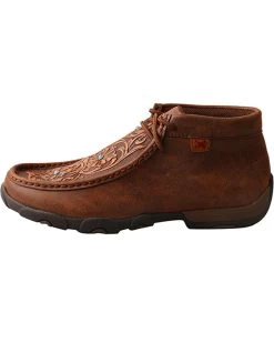 Twisted X Women's Brown Tooled Flowers Driving Moccasins - Moc Toe 10 Twisted X Women's Brown Tooled Flowers Driving Moccasins - Moc Toe -Best Cowboy Boot Store 2000226799 200 LT