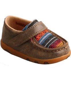 Twisted X Toddler Boys' Serape Canvas Driving Shoes - Moc Toe