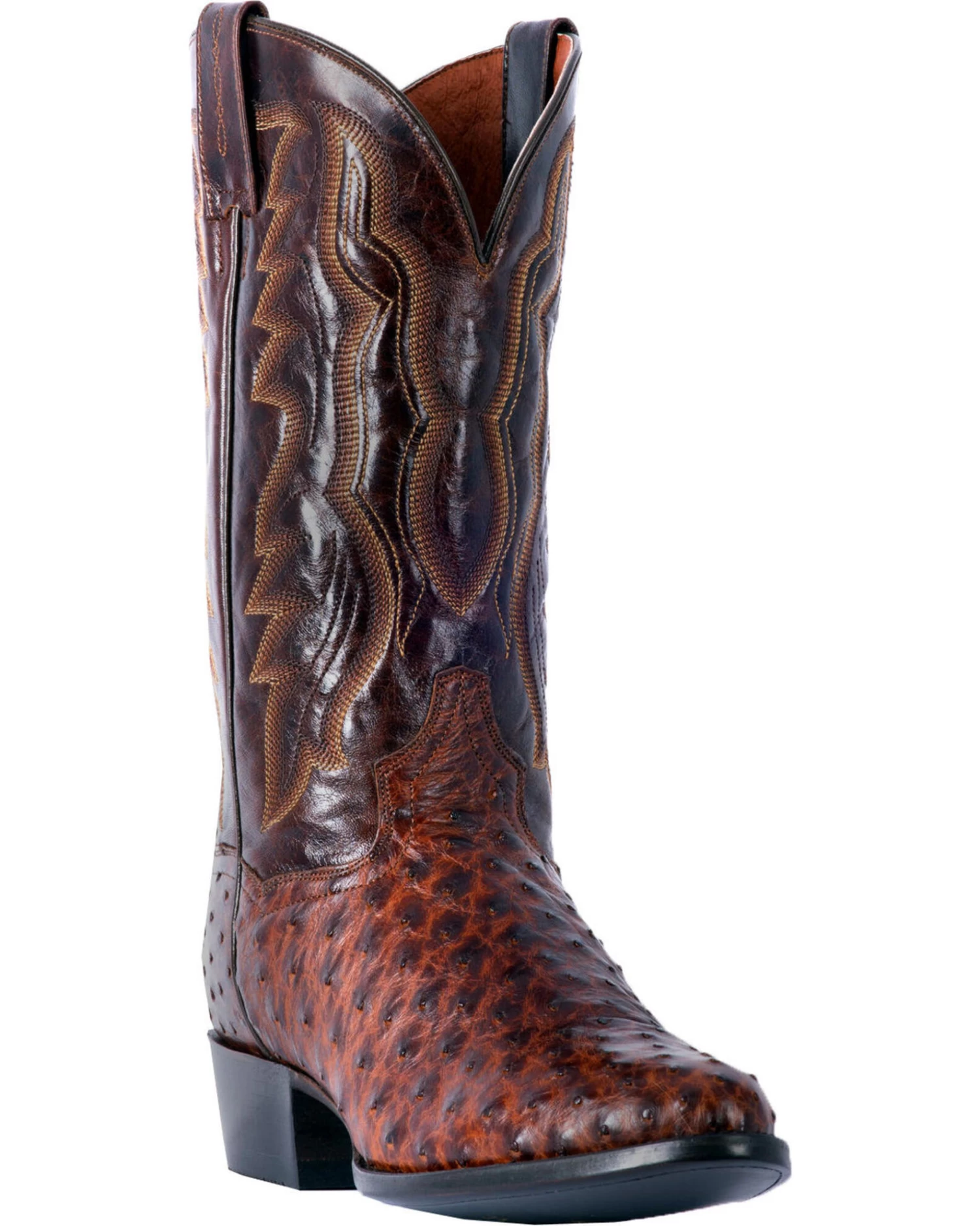 Dan Post Men's Pershing Brass Full Quill Ostrich Western Boots - Medium Toe 3 Dan Post Men's Pershing Brass Full Quill Ostrich Western Boots - Medium Toe