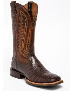 Ariat Men's Double Down Caiman Belly Cowboy Boots - Broad Square Toe