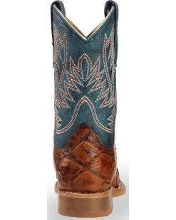 Horse Power Boys' Seas The Day Fish Print Boots - Square Toe 15 Horse Power Boys' Seas The Day Fish Print Boots - Square Toe -Best Cowboy Boot Store 2000241197 235 BK